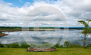 The view of the reservoir at norther of Thailand