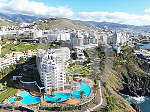 View of a residential area located by the sea: Pestana Grand Hotel Funchal Madeira photo