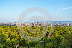 View of residential areas of Antalya city from the Zoo of Antalya, Turkey