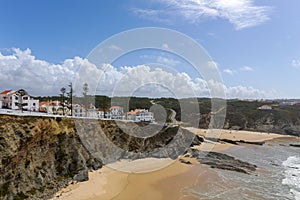 View of residential buildings of Zambujeira do Mar. Odemira, Alentejo, Portugal. photo