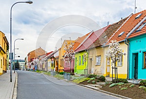 view of a residential quarter of the czech city Kromeriz...IMAGE