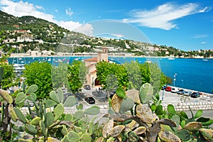 View of resort and bay of Villefranche