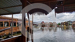 View of resto with fish pond photo