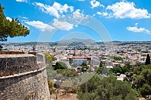 View of the Rethymnon from the Fortezza. Crete, Greece.