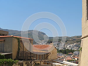 View of the hoses from the fortress of  Rethymno, Crete, Greece.