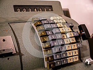 View on a retro cash register
