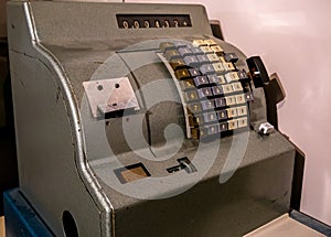 View on a retro cash register