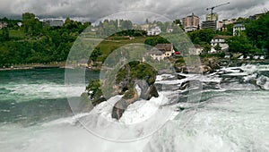 View on rhine falls in schaffhausen, switzerland