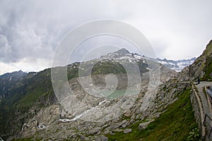 View of rhone glacier from Furkapass, Switzerland