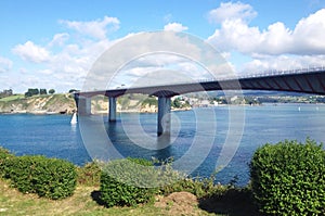 View of Ribadeo bridge in Galicia photo