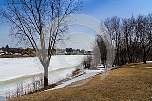 View of Richelieu River at spring