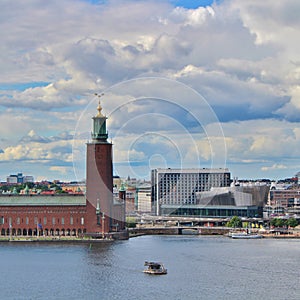 View of RiddarfjÃ¤rden towards the City Hall