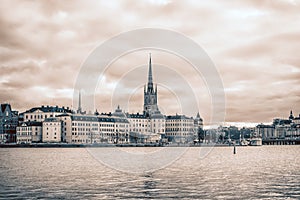 View of Riddarholmen from Stockholm City Hall, Sweden