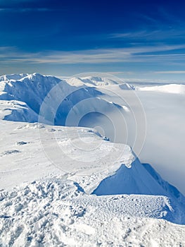 View of the ridge of mountain in Low Tatras in Slovakia