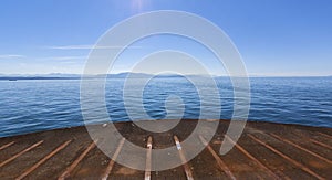 View of Riding a Ferry Boat