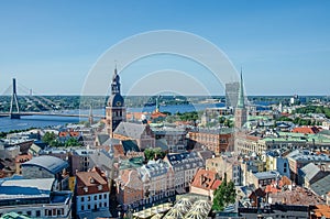 View of Riga city center from above