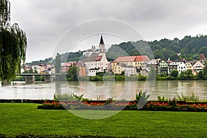 A view on the right bank of Inn River, Passau, Germany