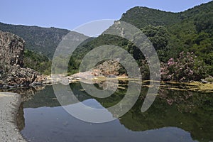 View of Rio Ghirrau natural pool