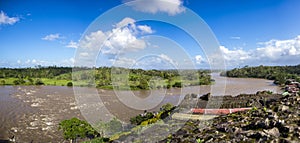 View of the Rio San Juan, from the old Spanish Fortress, Village of El Castillo, Rio San Juan, Nicaragua