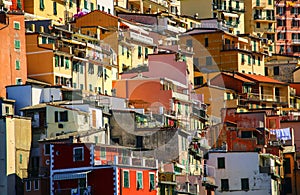 View of Riomaggiore, Cinque Terre national park, Liguria, Italy