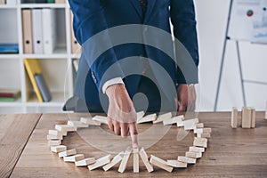 View of risk manager stopping domino