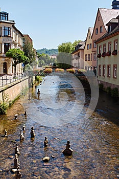 View of the river Alb in Ettingen