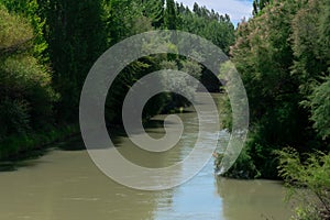 View of River Chubut in Gaiman town