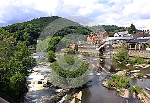 View of Llangollen in Denbighshire Wales UK photo