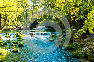 View of the river - Eisbach - of Munich in Bavaria