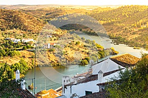 View of the river Guadiana in Mertola, Portugal