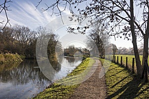 View on the river Kromme Rijn, province Utrecht, the Netherlands. This river is near Rhijnauwen en Amelisweerd photo