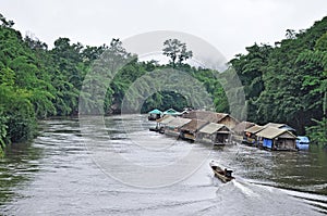 View of the River Kwai in Kanchanaburi