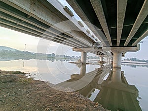 View of the river mouth under the bridge