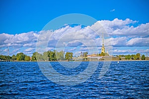 A view of the river Neva and the Peter and Paul fortress