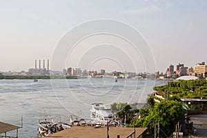 View of river Nile and Cairo city