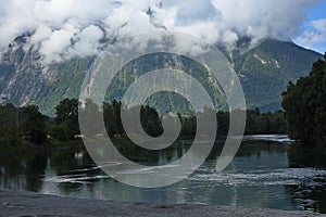 View of the river Rauma, More og Romsdal county, Norway