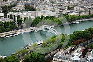 View of river Seina and Paris