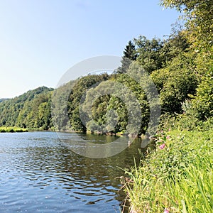 View on the river Semois, Belgian Ardennes