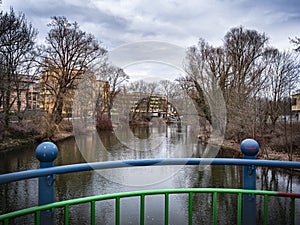 View of the river Spree in Cottbus