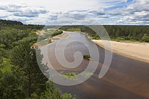 View of the river Vaga near the village Undercity, Velsky district, Arkhangelsk region