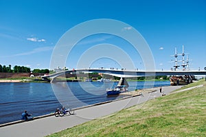 View at river Volkhov in Veliky Novgorod