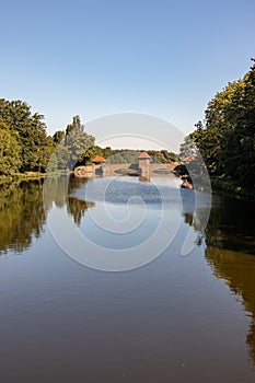 View from the river "Weisse Elster" photo