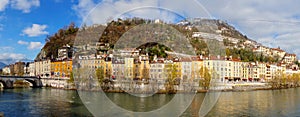 View of the riverside quays, Grenoble