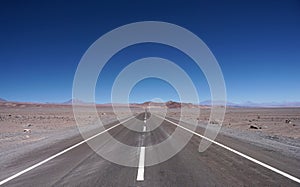 View of the road, Atacama Desert, Chile