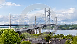 A view of the road bridges over the Firth of Forth, Scotland