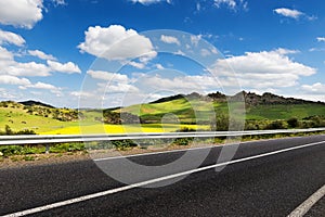 View of a road in the Rif Mountains