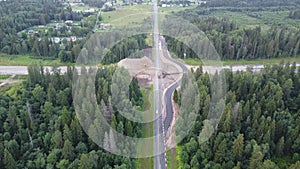 view on road under construction.