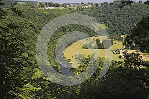 View on Rochehaut with the Semois river