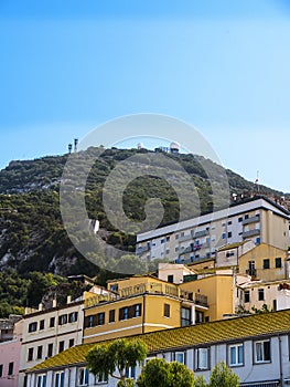 View of the Rock from Casemates Square on the Rock of Gibraltar