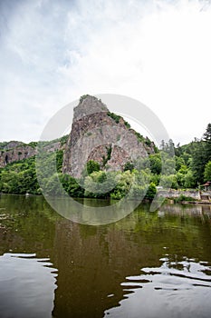 View at rock formation Rheingrafenstein photo